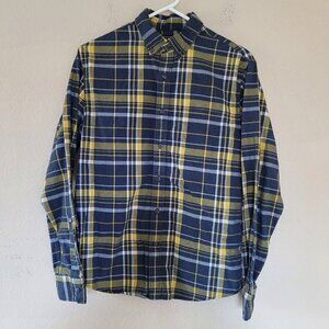 Banana Republic Plaid Ultra Soft Flannel Untucked Slim Button Shirt Sz Small EUC